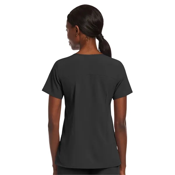 Maevn Matrix Impulse Women's Knit Panel Mock Wrap Top... from ASI 86018 Scrub Authority / Uniform Stores