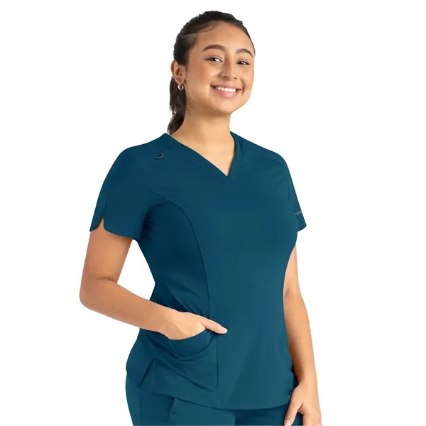 Maevn - Focus - Women's Two-Pocket Tulip-Neck Top... from ASI 86018 Scrub Authority / Uniform Stores