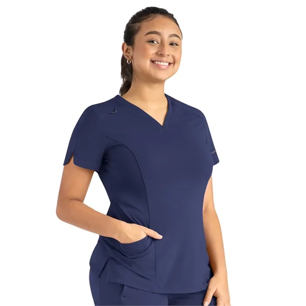 Maevn - Focus - Women's Two-Pocket Tulip-Neck Top... from ASI 86018 Scrub Authority / Uniform Stores