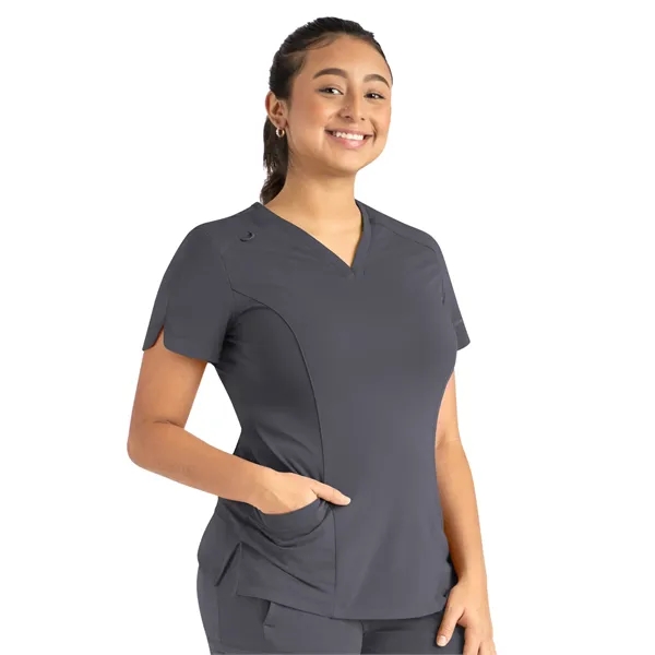 Maevn - Focus - Women's Two-Pocket Tulip-Neck Top... from ASI 86018 Scrub Authority / Uniform Stores