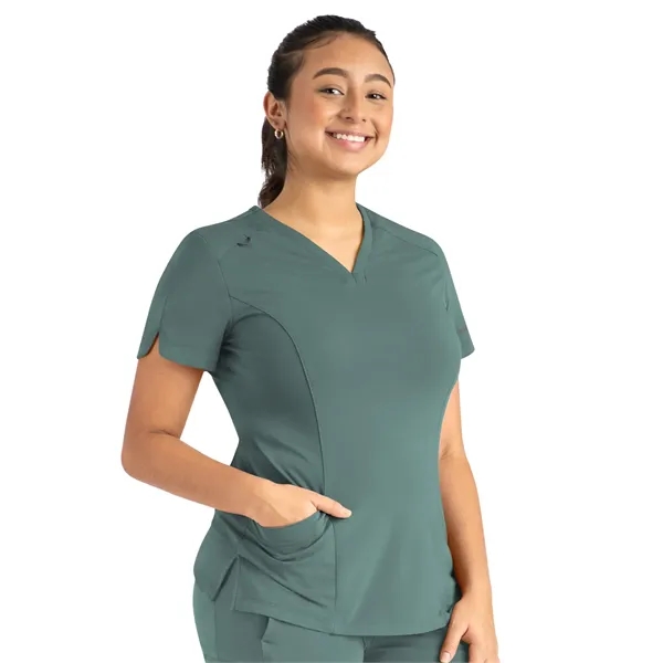 Maevn - Focus - Women's Two-Pocket Tulip-Neck Top... from ASI 86018 Scrub Authority / Uniform Stores