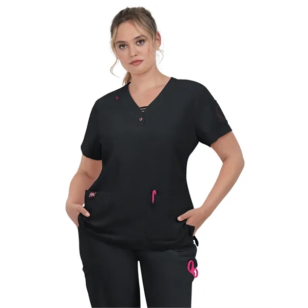 koi - Betsey Johnson - Women's 3-Pocket Striped Trim Kenn...... from ASI 86018 Scrub Authority / Uniform Stores