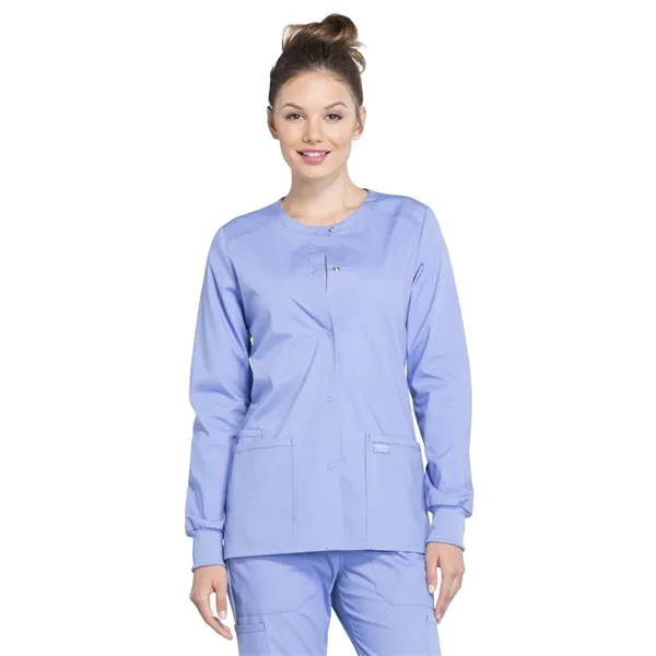 Cherokee WW Professionals Women's Snap Front Warm-up Jacket... from ASI 86018 Scrub Authority / Uniform Stores