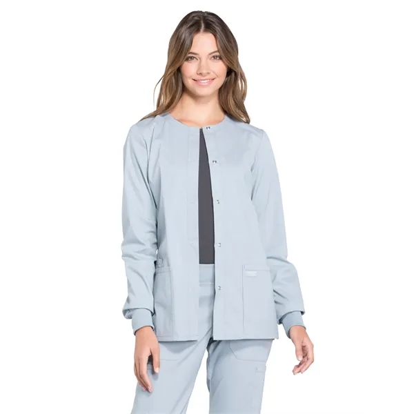 Cherokee WW Professionals Women's Snap Front Warm-up Jacket... from ASI 86018 Scrub Authority / Uniform Stores