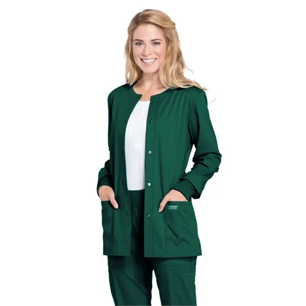 Cherokee WW Professionals Women's Snap Front Warm-up Jacket... from ASI 86018 Scrub Authority / Uniform Stores