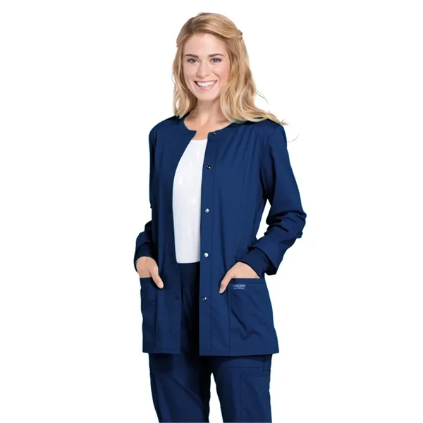 Cherokee WW Professionals Women's Snap Front Warm-up Jacket... from ASI 86018 Scrub Authority / Uniform Stores