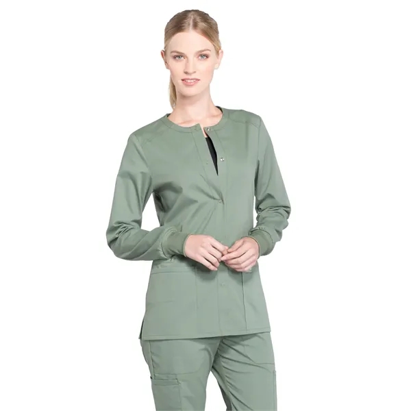 Cherokee WW Professionals Women's Snap Front Warm-up Jacket... from ASI 86018 Scrub Authority / Uniform Stores