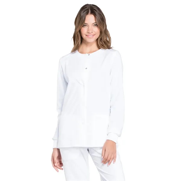 Cherokee WW Professionals Women's Snap Front Warm-up Jacket... from ASI 86018 Scrub Authority / Uniform Stores