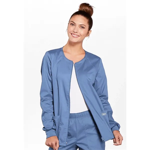 Cherokee Workwear Core Stretch Women's Zip-Up Warm-Up Jacket... from ASI 86018 Scrub Authority / Uniform Stores