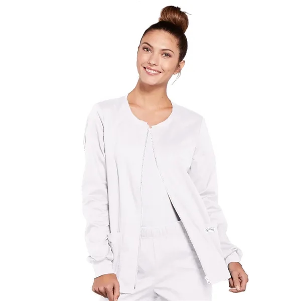 Cherokee Workwear Core Stretch Women's Zip-Up Warm-Up Jacket... from ASI 86018 Scrub Authority / Uniform Stores