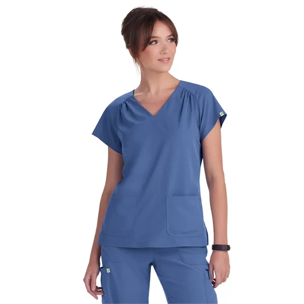 koi - Planet - Women's Heart-Shaped Neckline Meadow Scrub...... from ASI 86018 Scrub Authority / Uniform Stores
