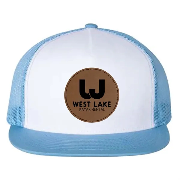 Yupoong 6006 YP Classics Five-Panel Trucker Hat with leatherette patches or... from ASI 74601 Calico