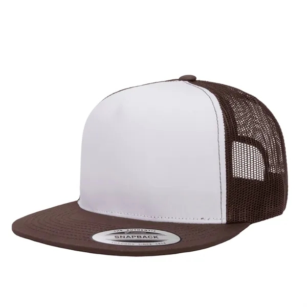 Yupoong 6006 YP Classics Five-Panel Trucker Hat with leatherette patches or... from ASI 74601 Calico