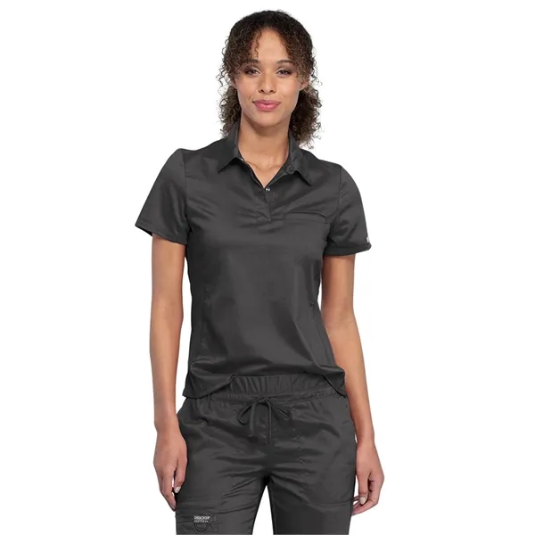 Cherokee Workwear Revolution Ladies Snap Front Polo Shirt... from ASI 86018 Scrub Authority / Uniform Stores