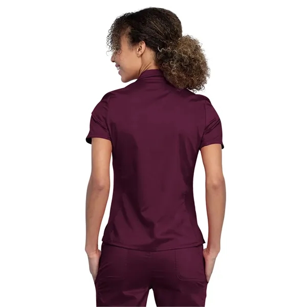 Cherokee Workwear Revolution Ladies Snap Front Polo Shirt... from ASI 86018 Scrub Authority / Uniform Stores