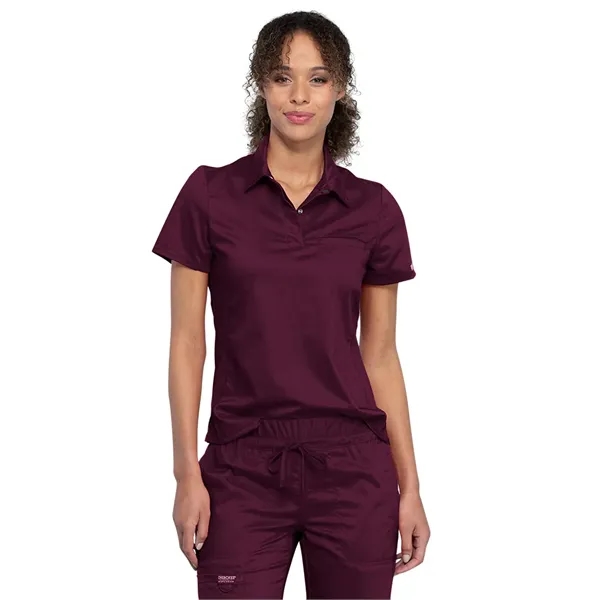 Cherokee Workwear Revolution Ladies Snap Front Polo Shirt... from ASI 86018 Scrub Authority / Uniform Stores