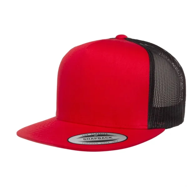 Yupoong 6006 YP Classics Five-Panel Trucker Hat with leatherette patches or... from ASI 74601 Calico