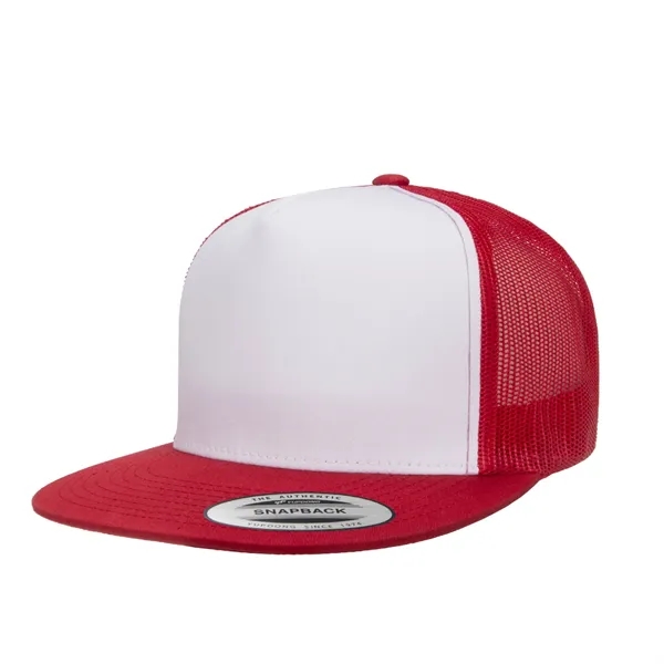 Yupoong 6006 YP Classics Five-Panel Trucker Hat with leatherette patches or... from ASI 74601 Calico