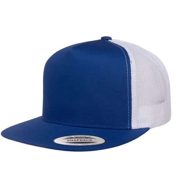 Yupoong 6006 YP Classics Five-Panel Trucker Hat with leatherette patches or... from ASI 74601 Calico