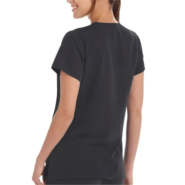 V-Neck Zipper Pocket Top... from ASI 86018 Scrub Authority / Uniform Stores