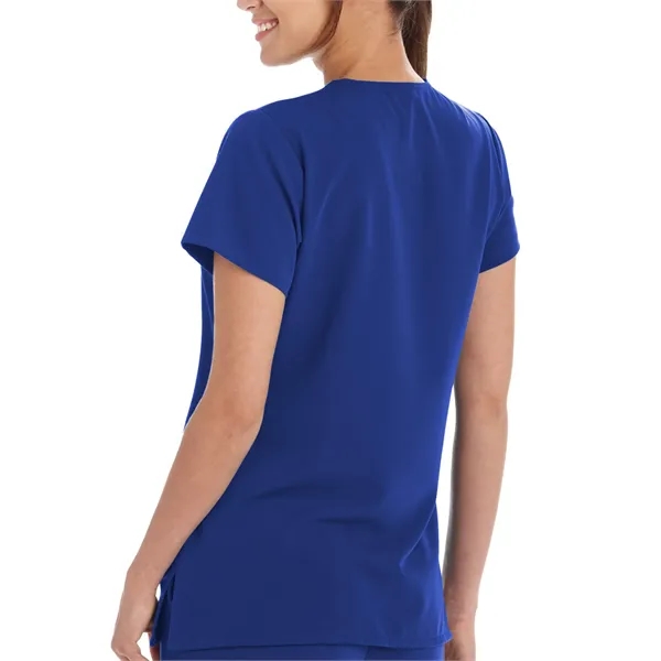 V-Neck Zipper Pocket Top... from ASI 86018 Scrub Authority / Uniform Stores
