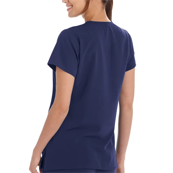 V-Neck Zipper Pocket Top... from ASI 86018 Scrub Authority / Uniform Stores