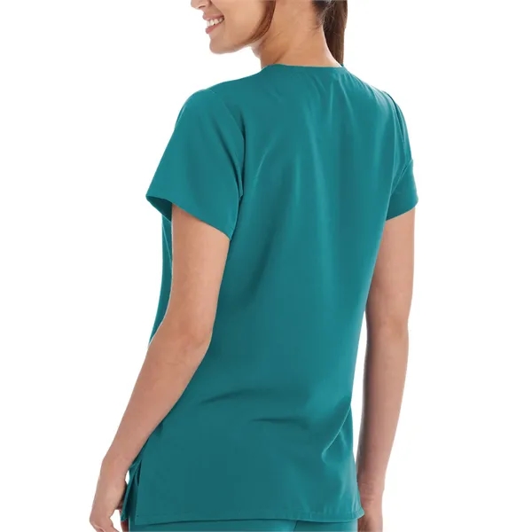 V-Neck Zipper Pocket Top... from ASI 86018 Scrub Authority / Uniform Stores