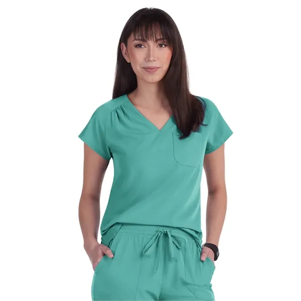 koi - Planet - Women's 1-Pocket Heart-Shaped Neckline Eco...... from ASI 86018 Scrub Authority / Uniform Stores