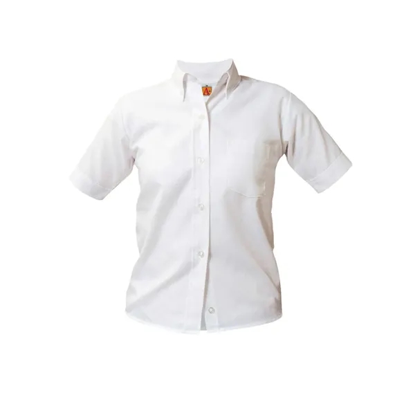 A+ Uniforms Woven Shirts - Girls Short Sleeve Blouse... from ASI 86018 Scrub Authority / Uniform Stores