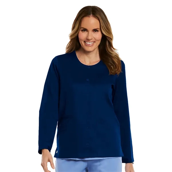 Maevn Matrix Women's Long Sleeve Round Neck Snap Jacket... from ASI 86018 Scrub Authority / Uniform Stores
