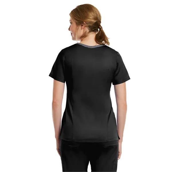 Maevn Matrix Women's Contrast Double V-Neck Top... from ASI 86018 Scrub Authority / Uniform Stores