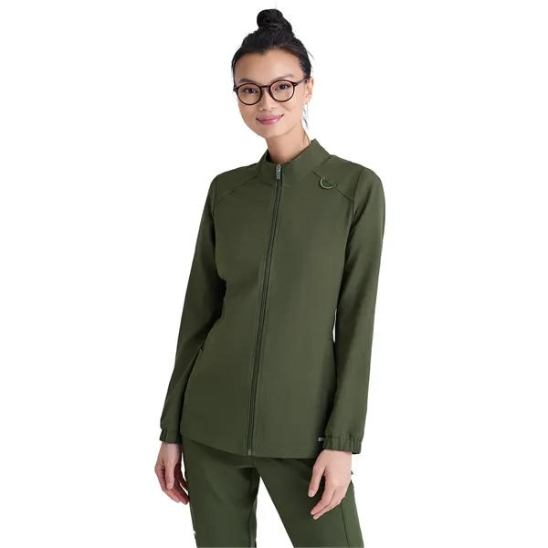 Grey's Anatomy Evolve 3 Pocket Collared Warm-Up... from ASI 86018 Scrub Authority / Uniform Stores