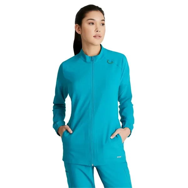 Grey's Anatomy Evolve 3 Pocket Collared Warm-Up... from ASI 86018 Scrub Authority / Uniform Stores