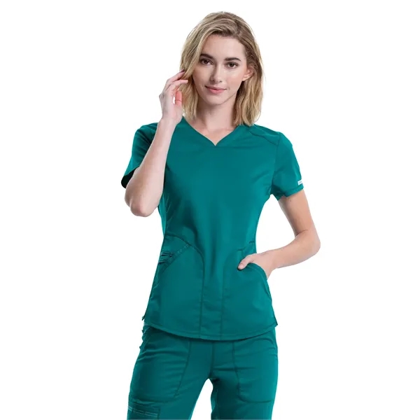Cherokee Workwear Revolution Women's V-Neck Top... from ASI 86018 Scrub Authority / Uniform Stores