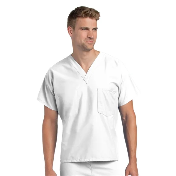 Landau Essentials Unisex V-Neck Top... from ASI 86018 Scrub Authority / Uniform Stores