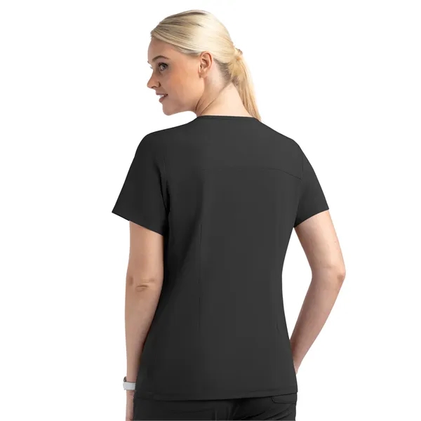 Maevn Matrix Impulse Women's Knit Panel Mock Wrap Top... from ASI 86018 Scrub Authority / Uniform Stores