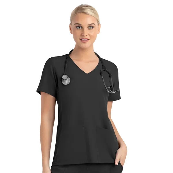 Maevn Matrix Impulse Women's Knit Panel Mock Wrap Top... from ASI 86018 Scrub Authority / Uniform Stores