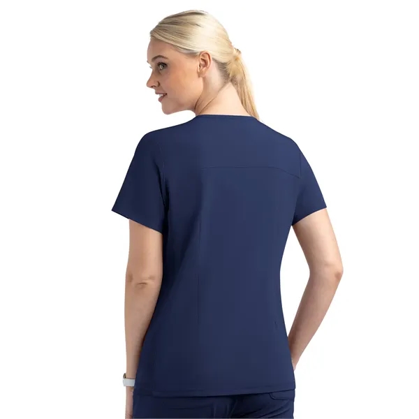 Maevn Matrix Impulse Women's Knit Panel Mock Wrap Top... from ASI 86018 Scrub Authority / Uniform Stores