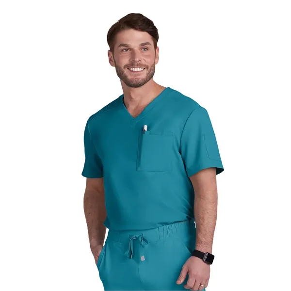 koi - Cureology - Men's Chest Pocket V-Neck Arthro Scrub Top... from ASI 86018 Scrub Authority / Uniform Stores