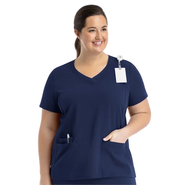 Maevn Matrix Pro Women's Contrast Layered V-Neck Top... from ASI 86018 Scrub Authority / Uniform Stores