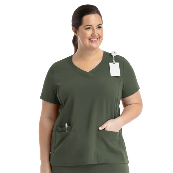 Maevn Matrix Pro Women's Contrast Layered V-Neck Top... from ASI 86018 Scrub Authority / Uniform Stores