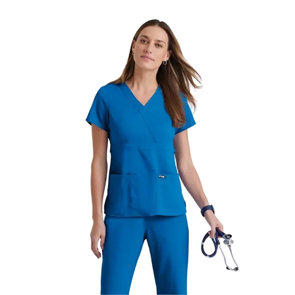 Mock Wrap Top.... from ASI 86018 Scrub Authority / Uniform Stores