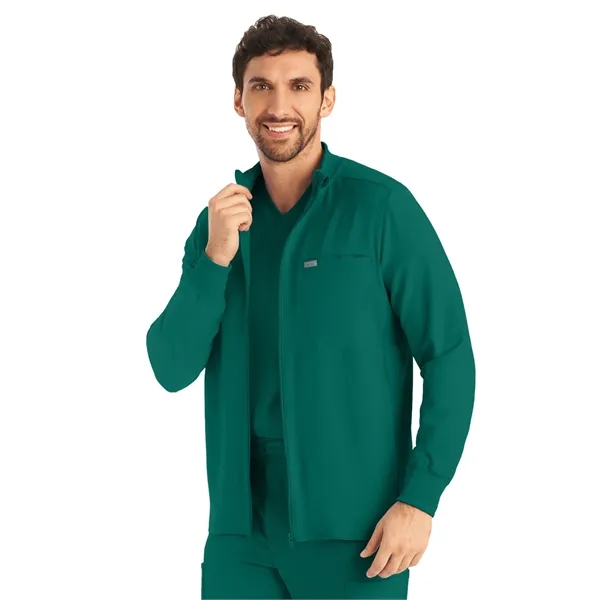 Landau - Forward - Men's 3-Pocket Mock-Neck Zip-Front Scr...... from ASI 86018 Scrub Authority / Uniform Stores