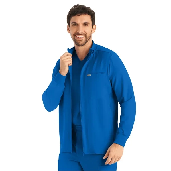 Landau - Forward - Men's 3-Pocket Mock-Neck Zip-Front Scr...... from ASI 86018 Scrub Authority / Uniform Stores