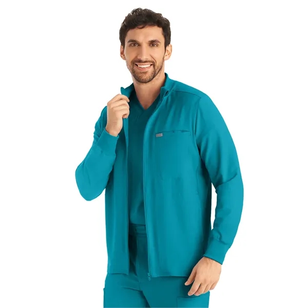 Landau - Forward - Men's 3-Pocket Mock-Neck Zip-Front Scr...... from ASI 86018 Scrub Authority / Uniform Stores
