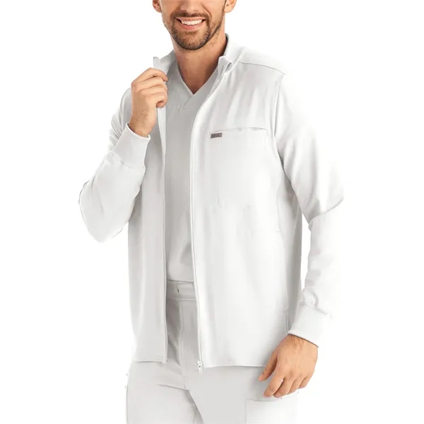 Landau - Forward - Men's 3-Pocket Mock-Neck Zip-Front Scr...... from ASI 86018 Scrub Authority / Uniform Stores