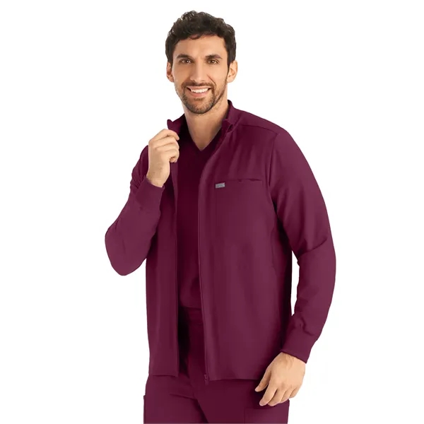 Landau - Forward - Men's 3-Pocket Mock-Neck Zip-Front Scr...... from ASI 86018 Scrub Authority / Uniform Stores