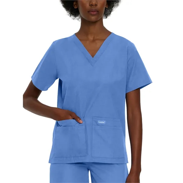 Landau Essentials V-Neck Tunic... from ASI 86018 Scrub Authority / Uniform Stores