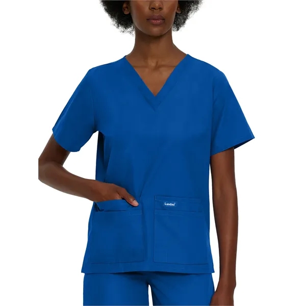 Landau Essentials V-Neck Tunic... from ASI 86018 Scrub Authority / Uniform Stores