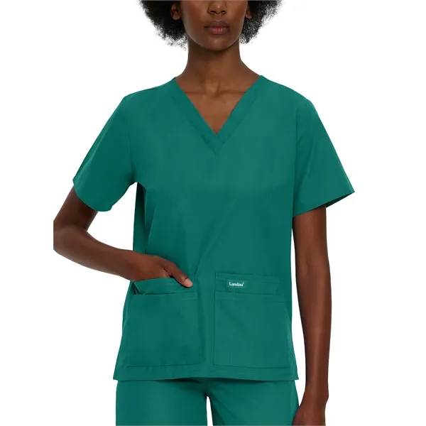 Landau Essentials V-Neck Tunic... from ASI 86018 Scrub Authority / Uniform Stores